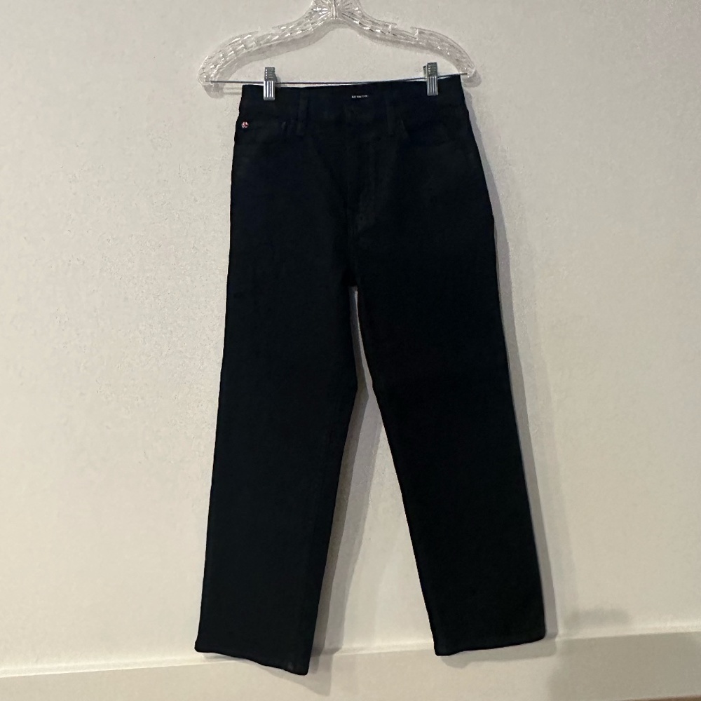 Hudson Noa High-Rise Coated Straight Crop Jeans in Stellar